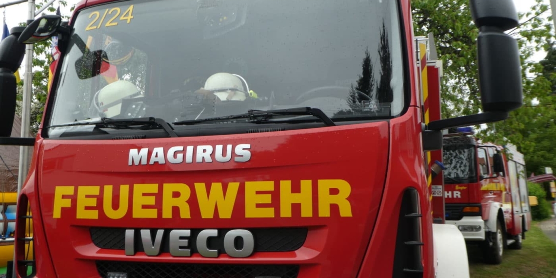 Ein Löschfahrzeug der Feuerwehr Friedrichsthal