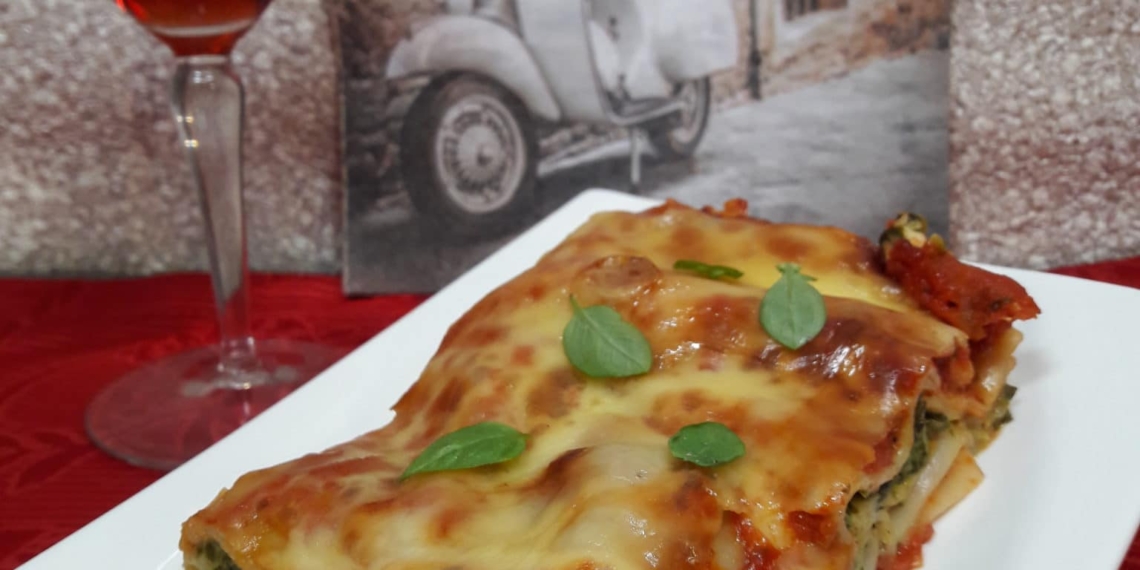 Spinat-Hüttenkäse-Lasagne