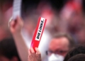 Abstimmung auf Linke-Parteitag in Erfurt 2022, über dts