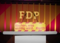 FDP-Logo auf dem Parteitag im April 2023 (Archiv), über dts