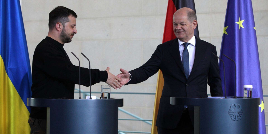 Wolodymyr Selenskyj und Olaf Scholz am 14.05.2023, über dts