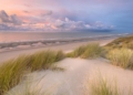 Blick von einer Düne auf die Nordsee, bei Zeeland, Niederlande