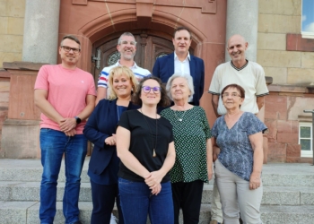 hintere Reihe v.l.n.r.: Sascha Veith, Jochen Donnevert, Daniel Jung, Bernhard Vincent Vordere Reihe v.l.n.r.: Jacqueline Reimann-Jung, Elsa Wainer, Elisabeth Junk, Gerlinde Plein-  Erdmann | Bild: CDU-Stadtverband Friedrichsthal