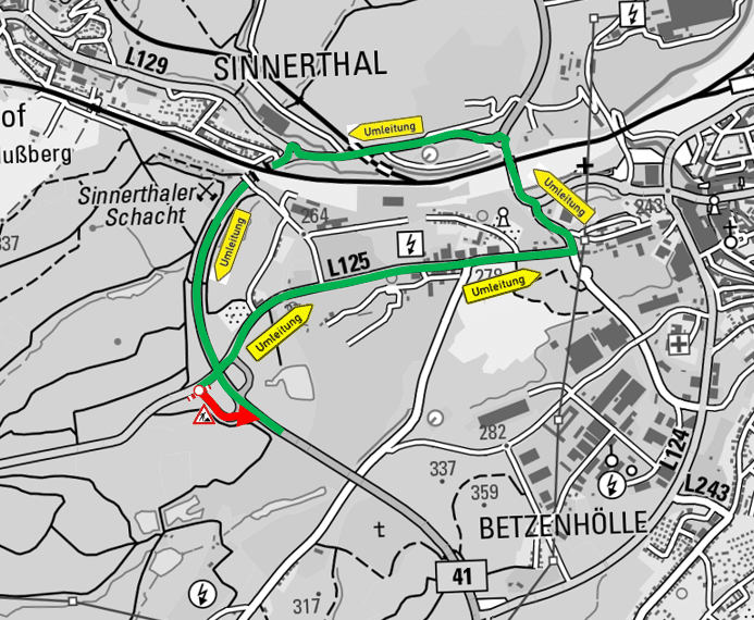 Erneuerung von Schutzplanken an der Anschlussstelle Bildstock 1 lfs mi B41 2024 01 19