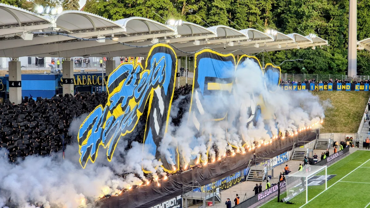 Relegation 23.05.2025: 1. FC Saarbrücken - Eintracht Braunschweig | Bild: Roberto