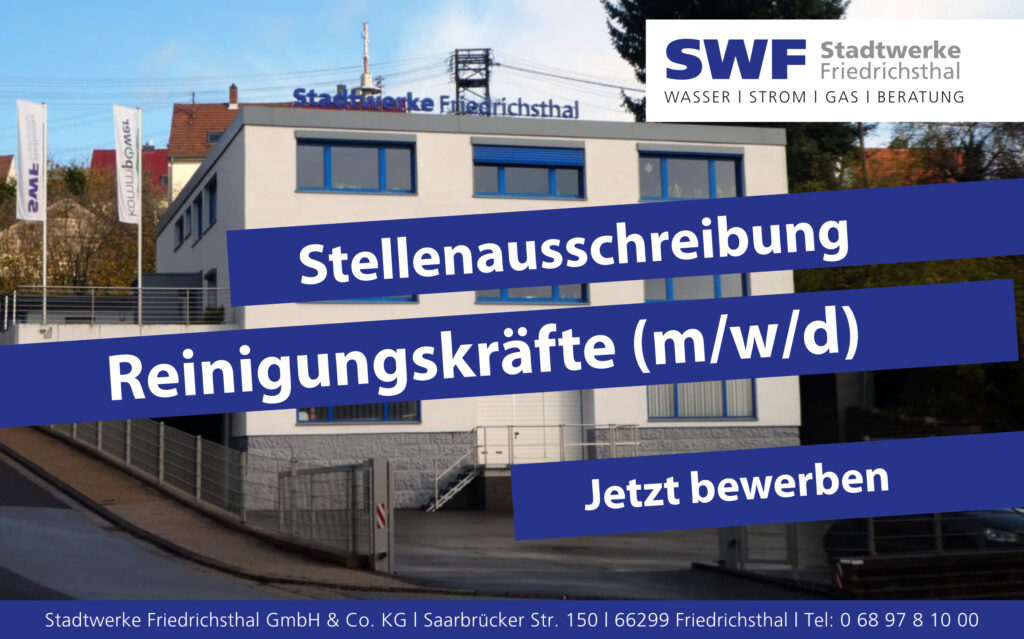 Aktuelle Stellenanzeigen der Stadtwerke Friedrichsthal