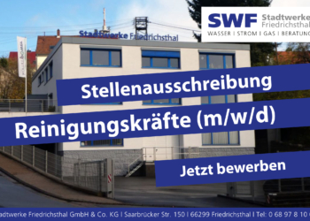 Aktuelle Stellenanzeigen der Stadtwerke Friedrichsthal