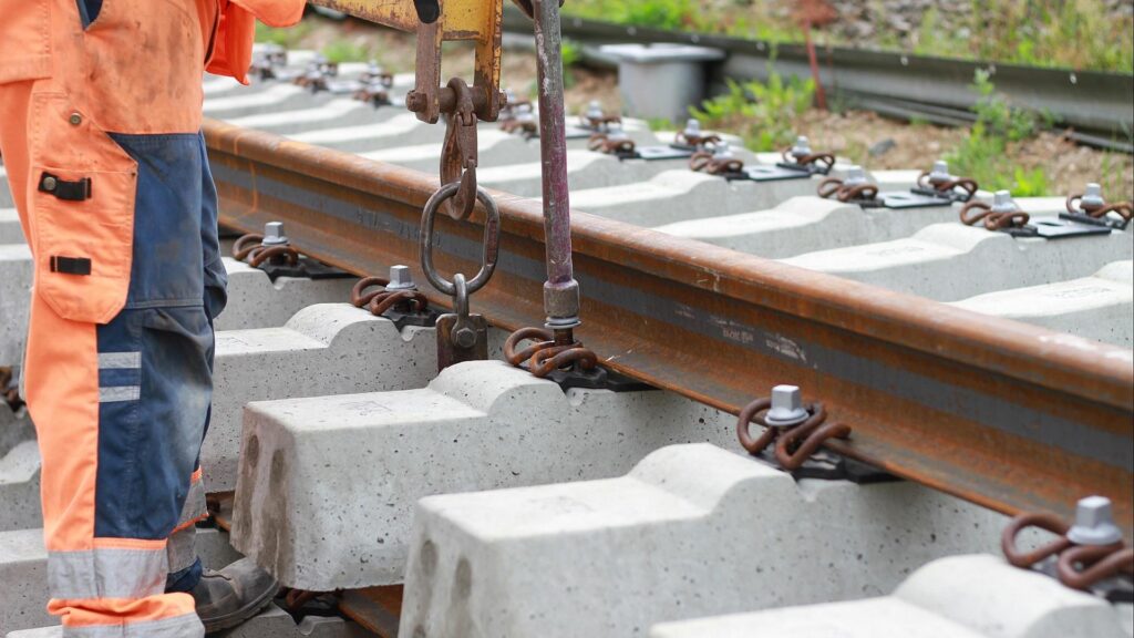 Bauarbeiten an einer Gleisanlage (Archiv)