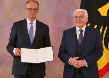 Friedrich Merz und Frank-Walter Steinmeier am 06.05.2025