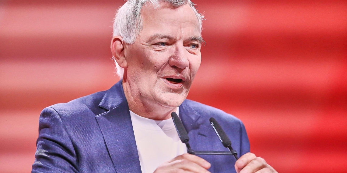Jan van Aken auf dem Linken-Parteitag 2025 in Chemnitz