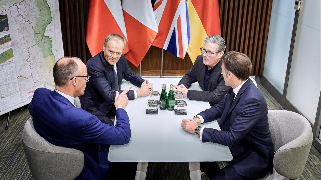 Merz, Tusk, Starmer und Macron reisen zusammen in die Ukraine 14 Staats- und Regierungschefs von Deutschland