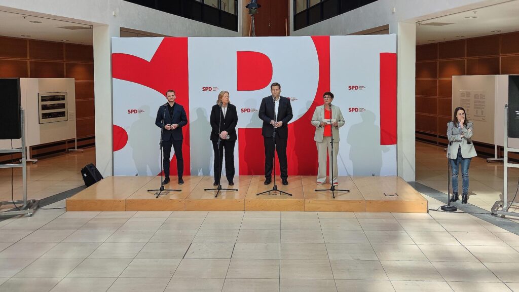 SPD-Pressekonferenz nach Gremiensitzung am 12.05.2025