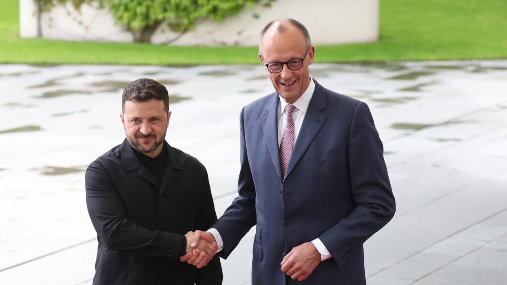 Wolodymyr Selenskyj und Friedrich Merz am 28.05.2025