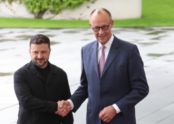 Wolodymyr Selenskyj und Friedrich Merz am 28.05.2025