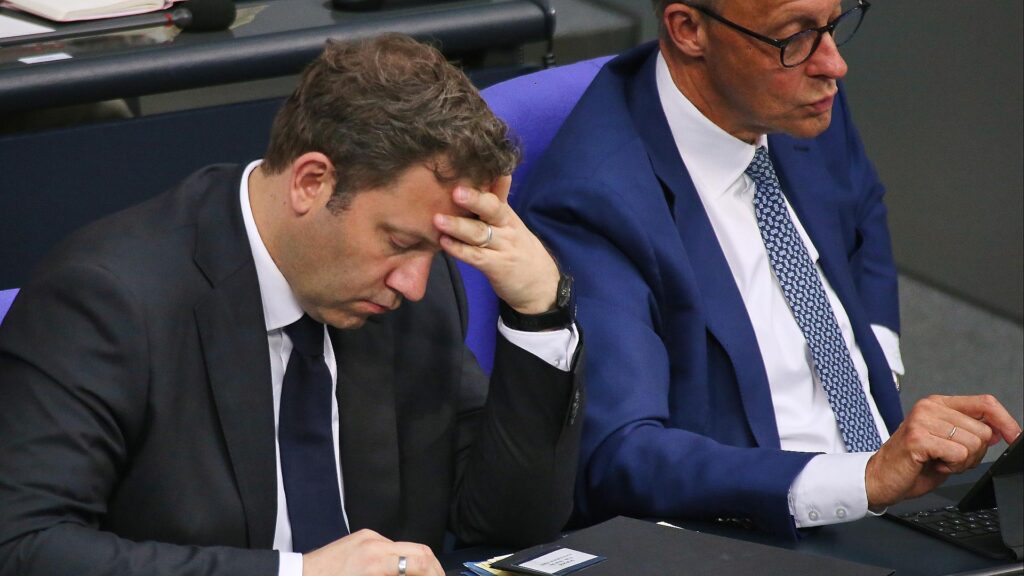 Lars Klingbeil und Friedrich Merz am 04.06.2025