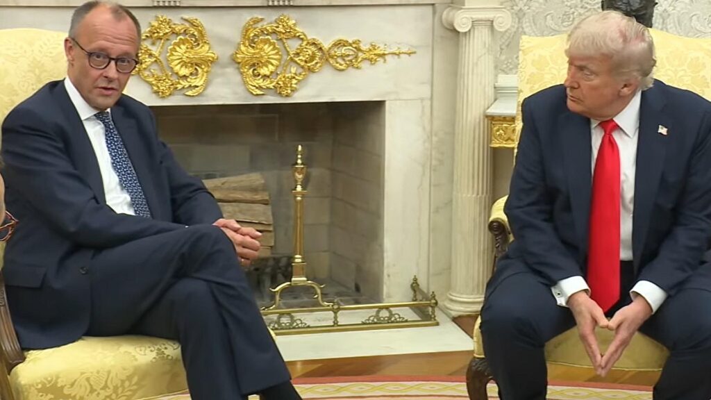 Friedrich Merz und Donald Trump am 05.06.2025