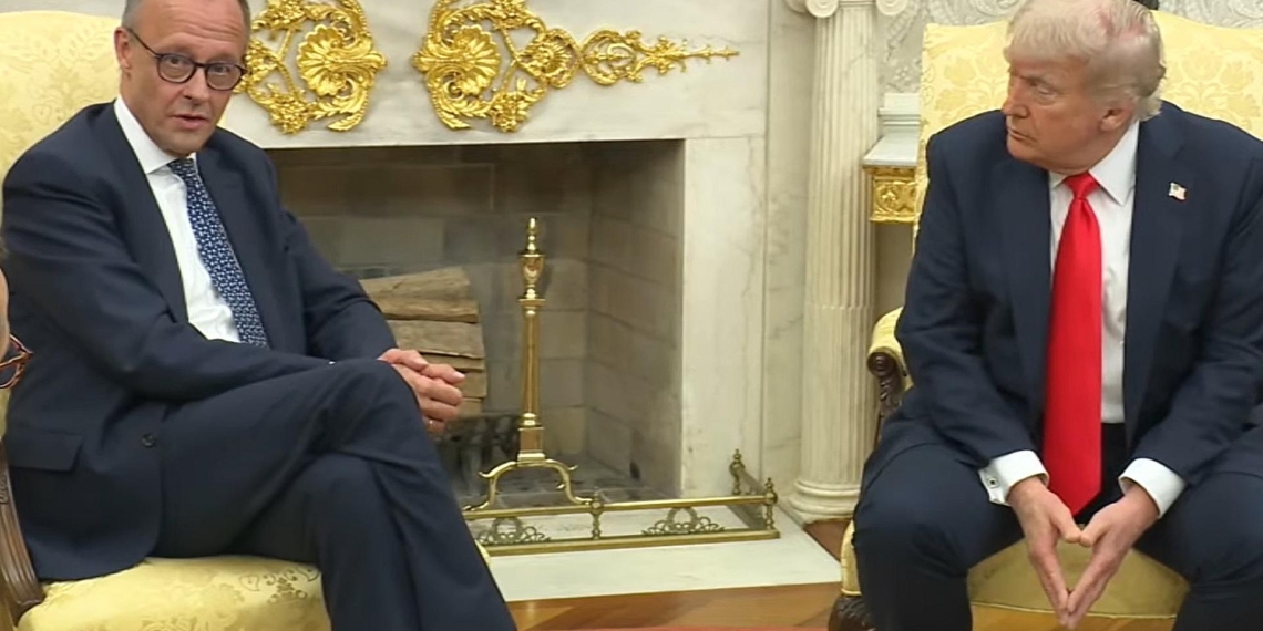 Friedrich Merz und Donald Trump am 05.06.2025