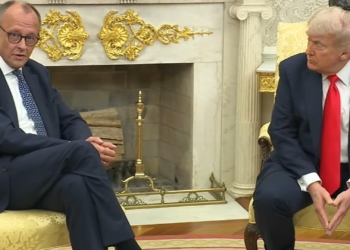 Friedrich Merz und Donald Trump am 05.06.2025