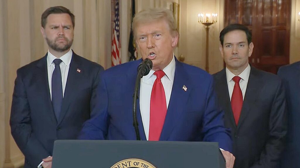 Donald Trump am 21.06.2025 US-Ostküstenzeit