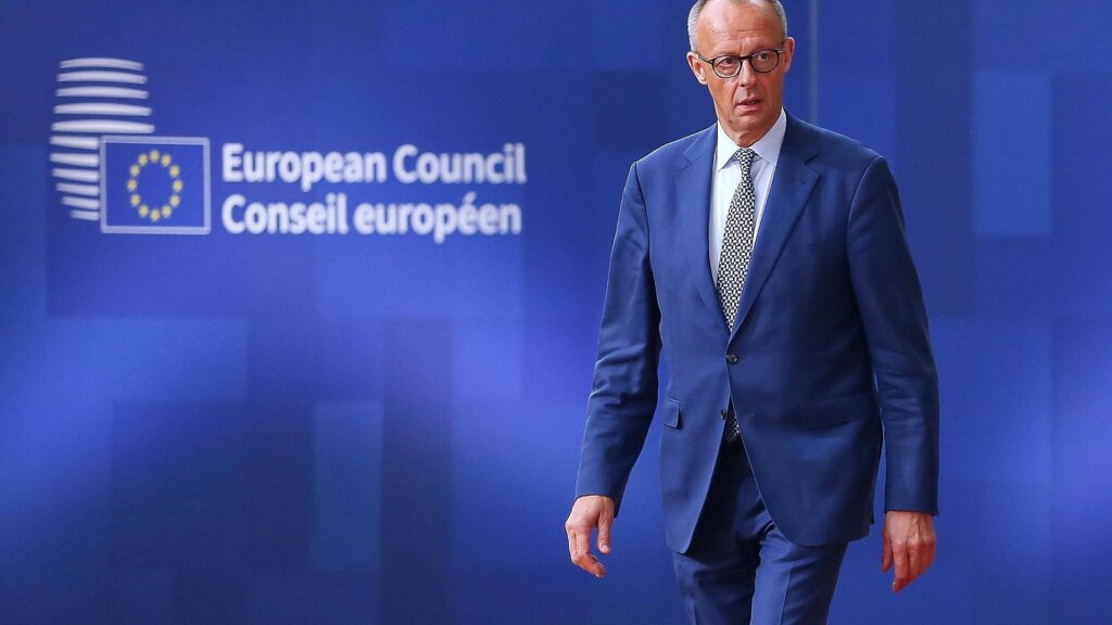 Merz wirbt beim Europäischen Rat für schnellen Deal mit USA 11 Friedrich Merz am 26.06.2025