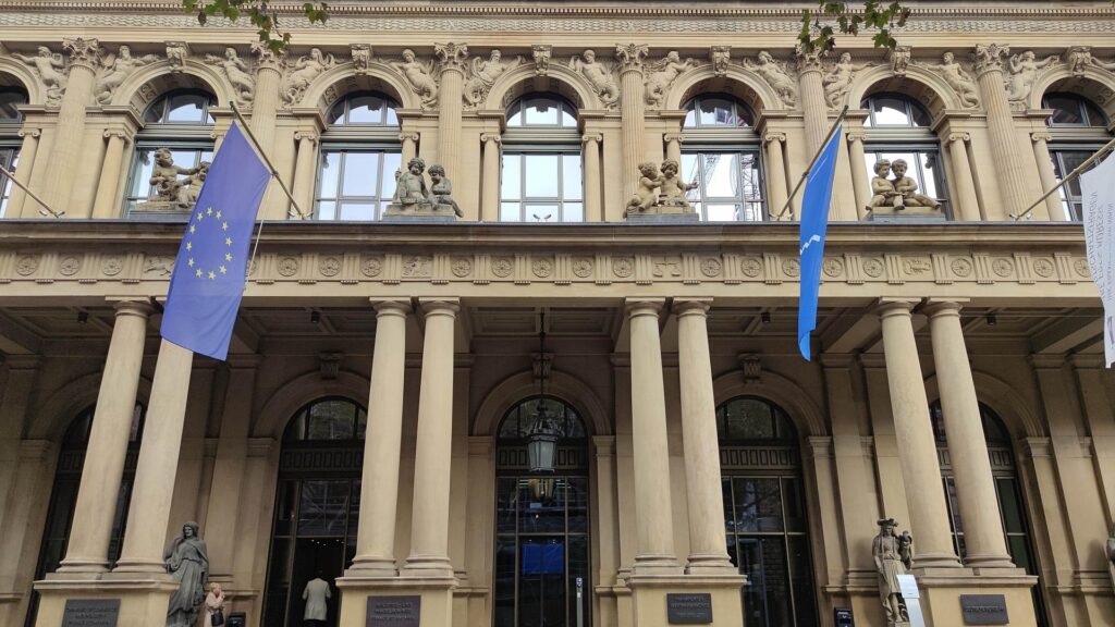 Frankfurter Börse am Börsenplatz in Frankfurt am Main