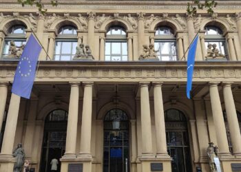 Frankfurter Börse am Börsenplatz in Frankfurt am Main