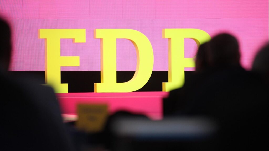 FDP-Logo auf Parteitag (Archiv)