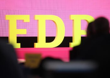 FDP-Logo auf Parteitag (Archiv)