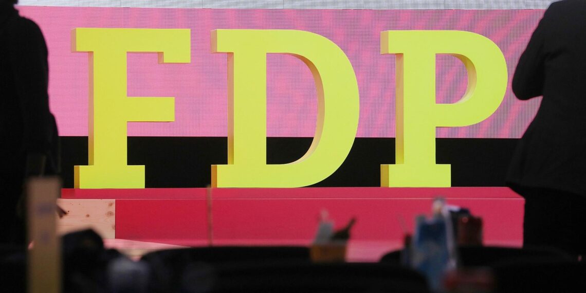 FDP-Logo auf Parteitag (Archiv)