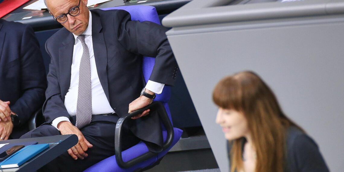 Friedrich Merz und Heidi Reichinnek (Archiv)