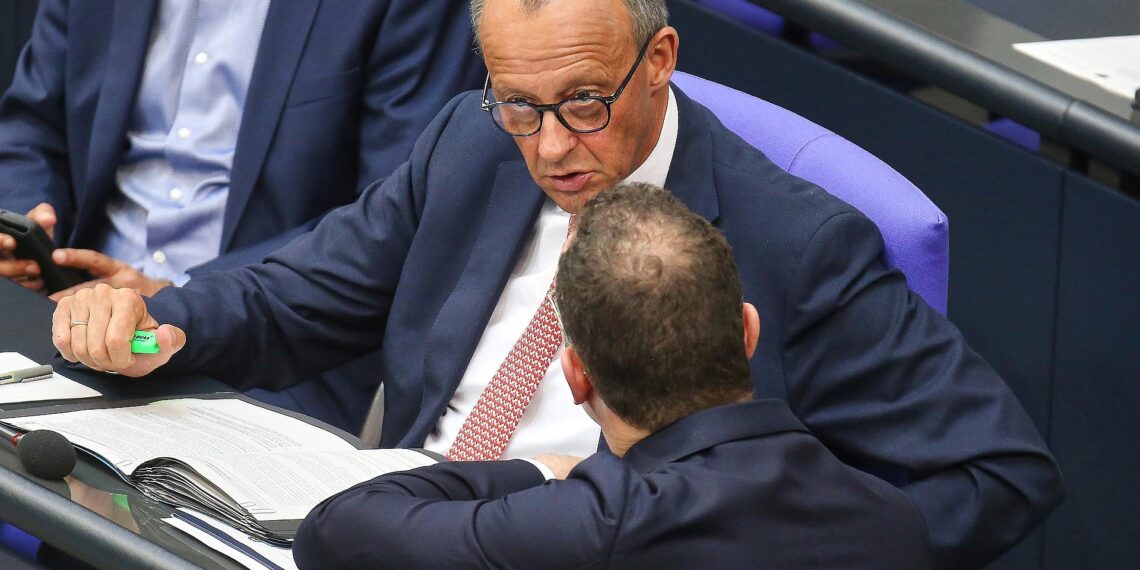 Friedrich Merz und Jens Spahn am 09.07.2025