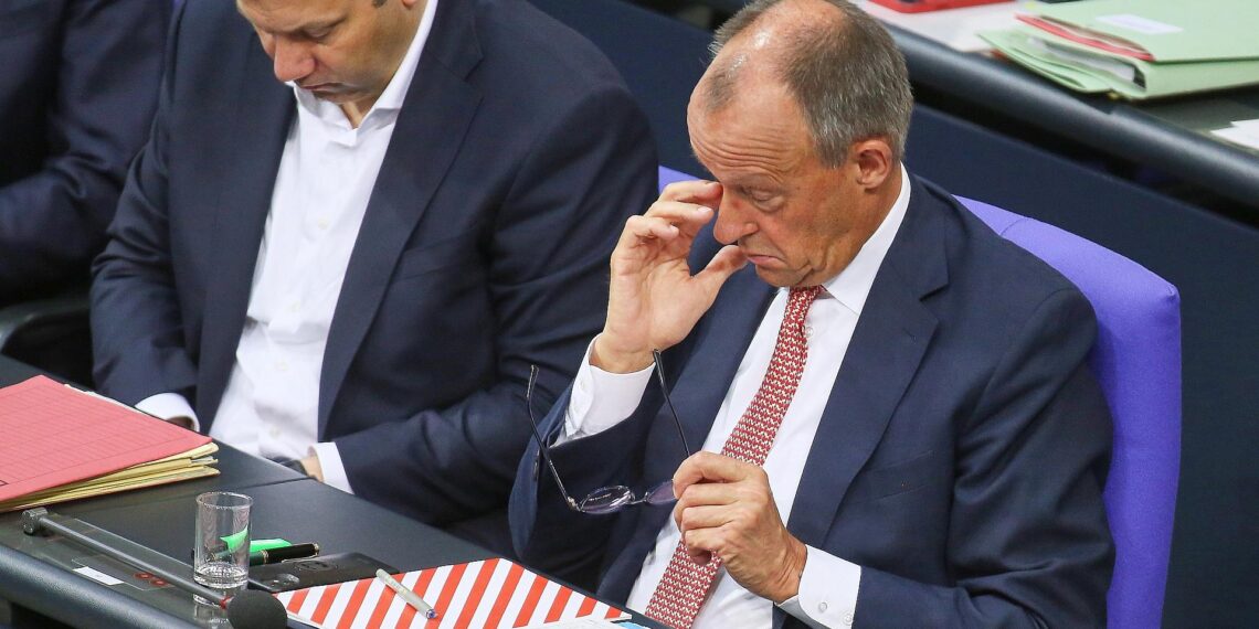 Lars Klingbeil und Friedrich Merz am 09.07.2025