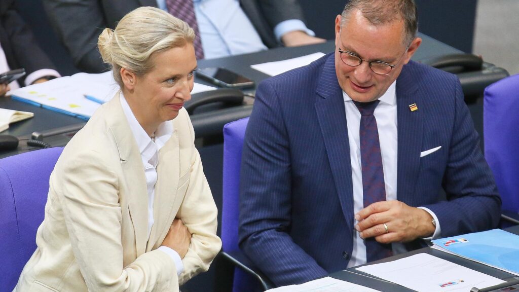 Alice Weidel und Tino Chrupalla am 09.07.2025