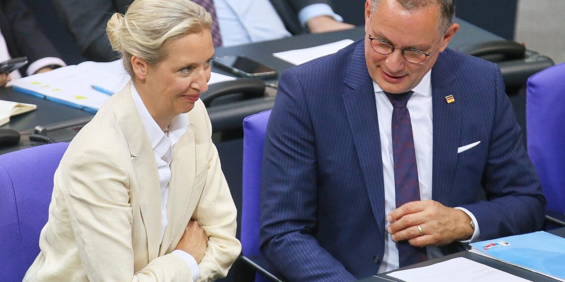 Alice Weidel und Tino Chrupalla am 09.07.2025
