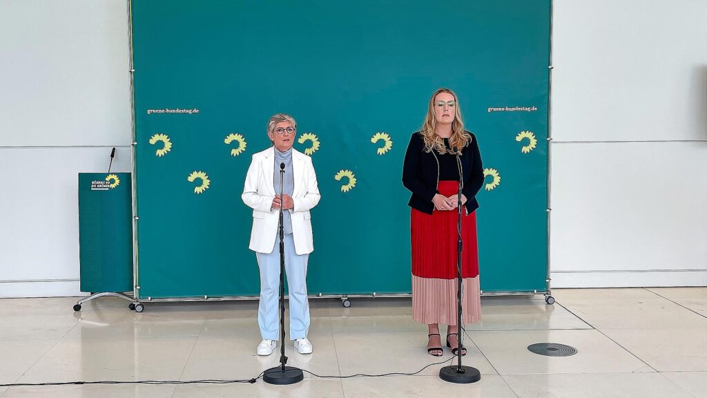 Britta Haßelmann und Katharina Dröge am 11.07.2025