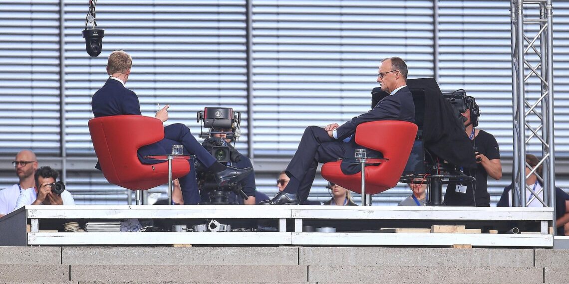 Markus Preiß und Friedrich Merz am 13.07.2025