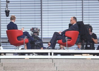 Markus Preiß und Friedrich Merz am 13.07.2025