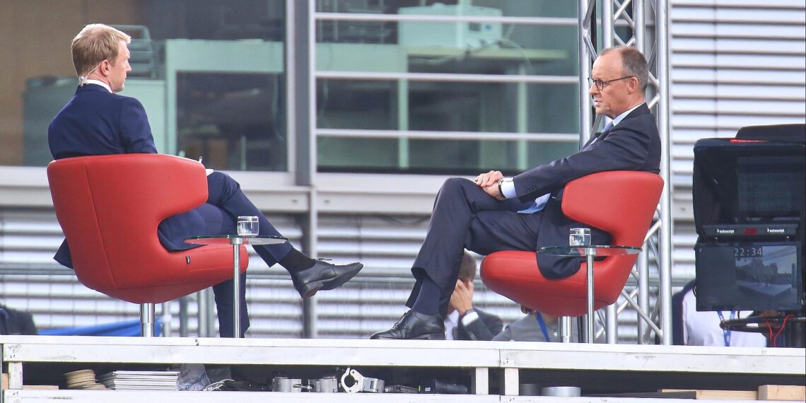 Markus Preiß und Friedrich Merz am 13.07.2025