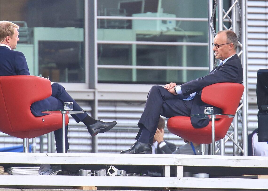 Markus Preiß und Friedrich Merz am 13.07.2025