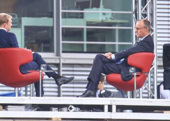Markus Preiß und Friedrich Merz am 13.07.2025