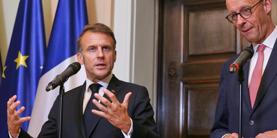 Emmanuel Macron und Friedrich Merz am 23.07.2025