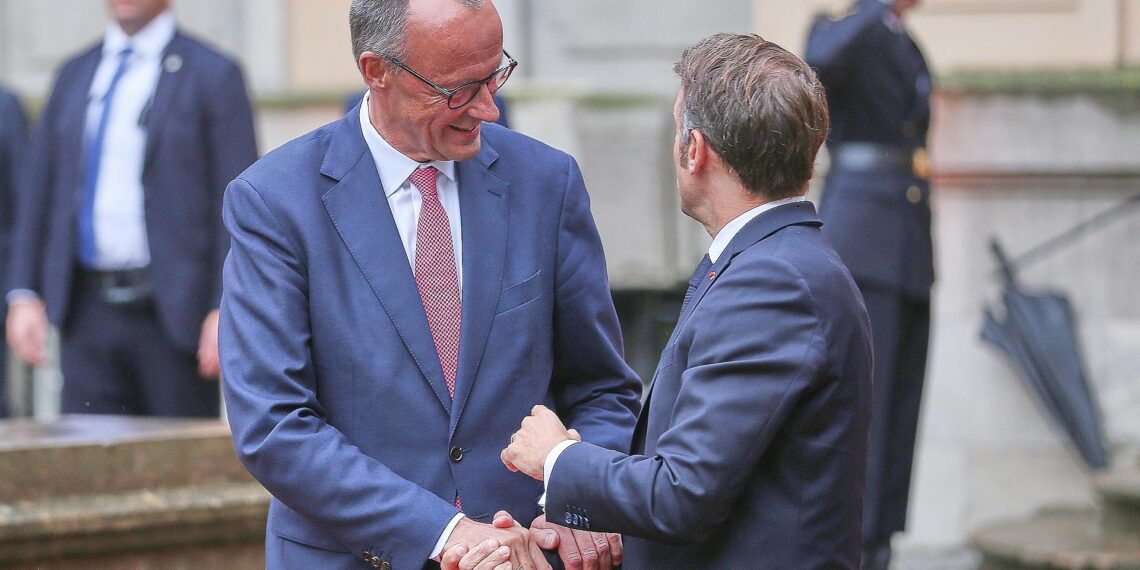 Friedrich Merz und Emmanuel Macron am 23.07.2025