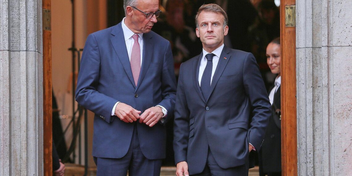 Friedrich Merz und Emmanuel Macron am 23.07.2025