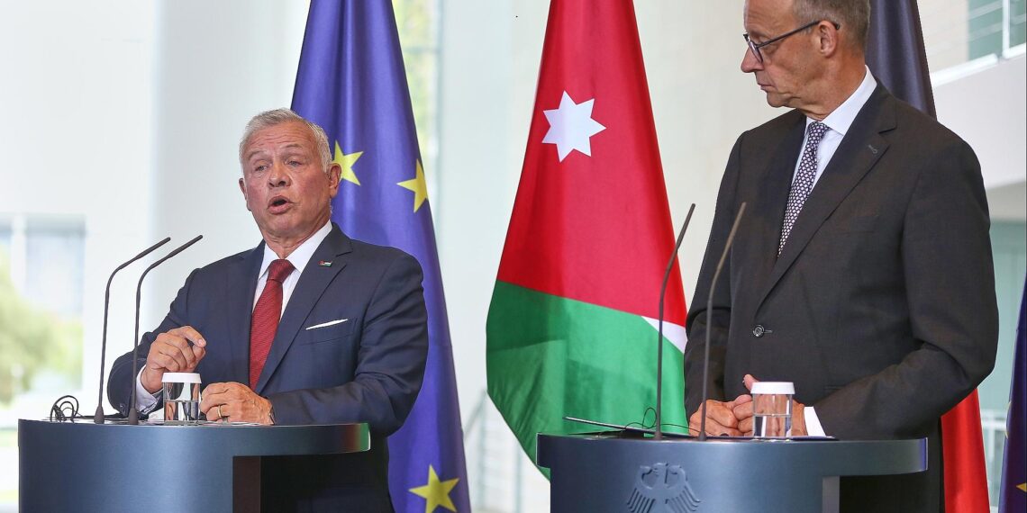 Abdullah II. bin al-Hussein und Friedrich Merz am 29.07.2025