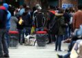 Flüchtlinge an einer Aufnahmestelle (Archiv)