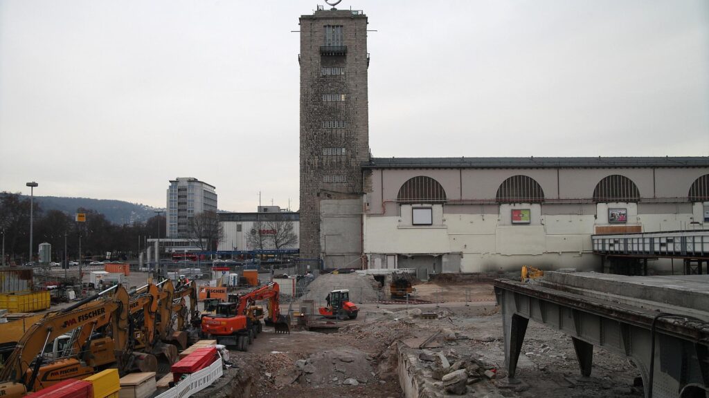 Stuttgart-21-Baustelle am Stuttgarter Hauptbahnhof