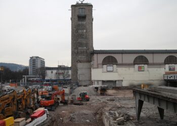 Stuttgart-21-Baustelle am Stuttgarter Hauptbahnhof
