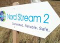 Hinweisschild Nord Stream 2 (Archiv)