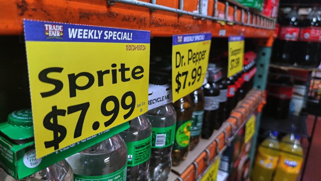 Preise für Sprite und Dr. Pepper Cola in einem US-Supermarkt (Archiv)