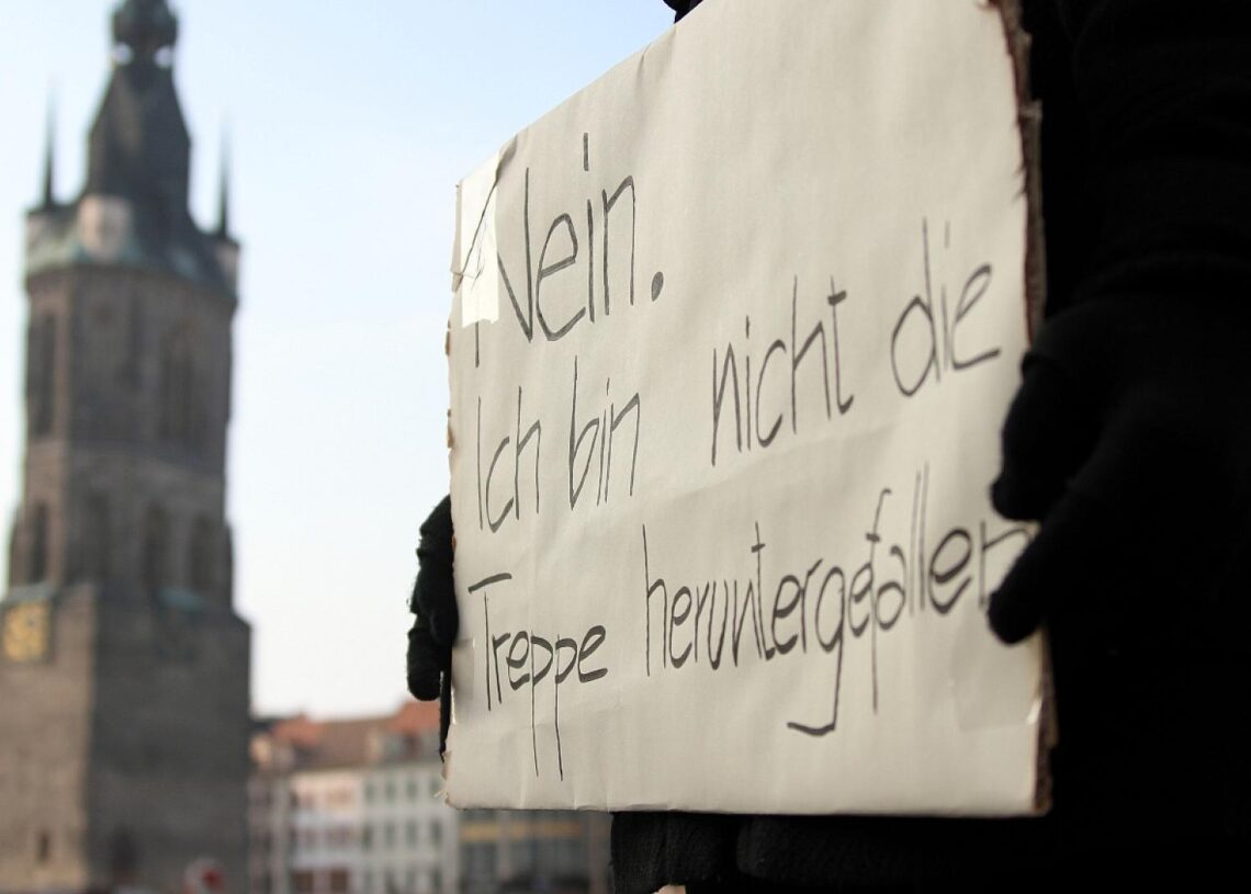 Demonstrantin gegen Gewalt an Frauen (Archiv)